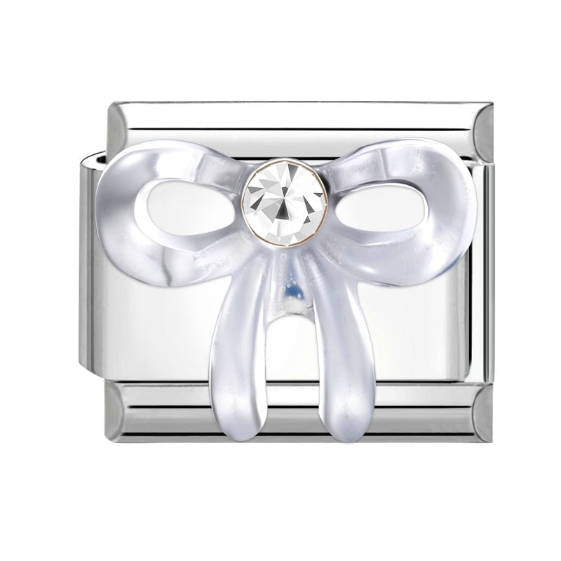 Wholesale Fashion Titanium Steel DIY Italian Charms Bracelet With UV Resin Angel Butterfly Design Boutique Jewelry Accessory
