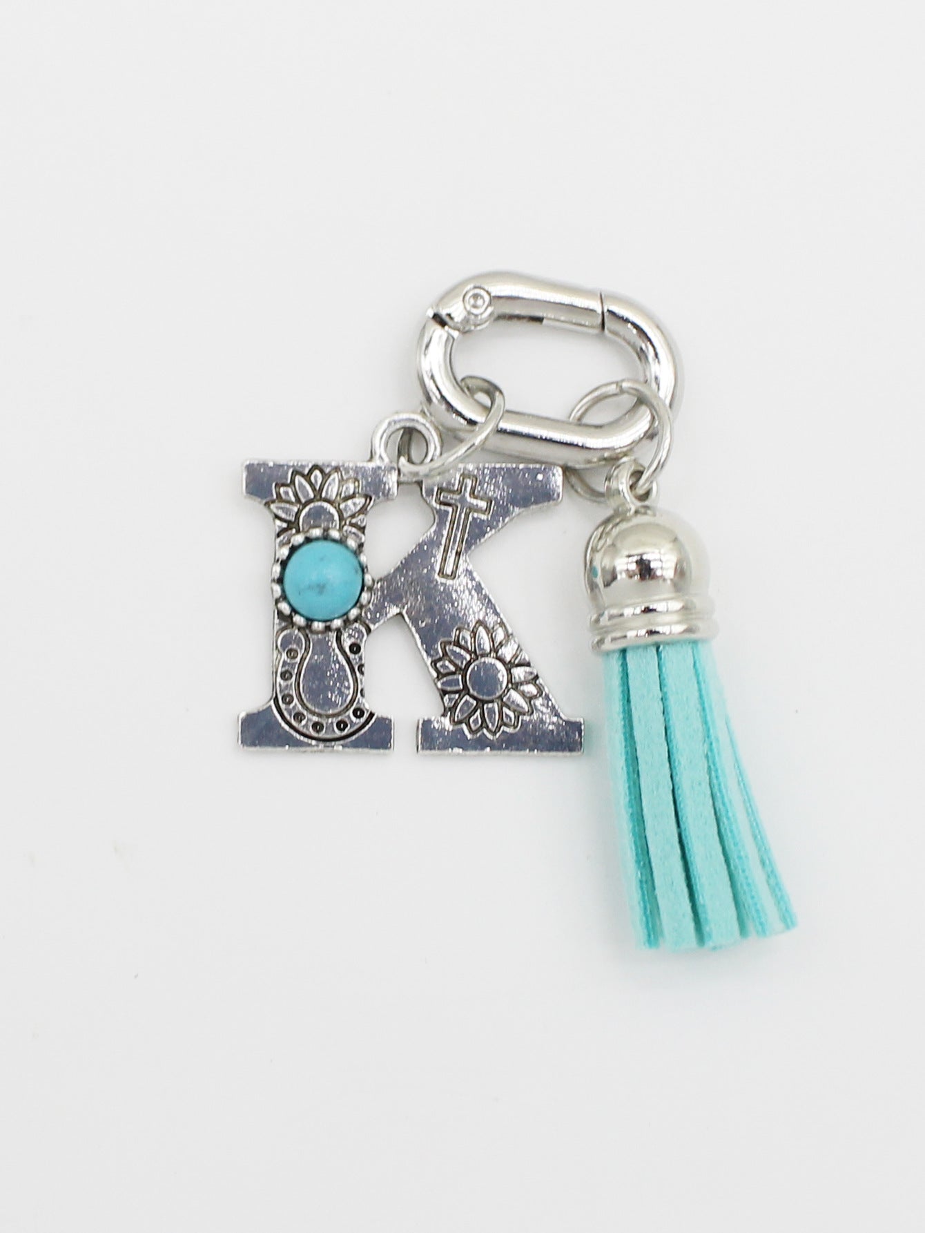 Wholesale New Ethnic Style Turquoise 26-Letter Tassel Shoe Bag Pendant Jewelry