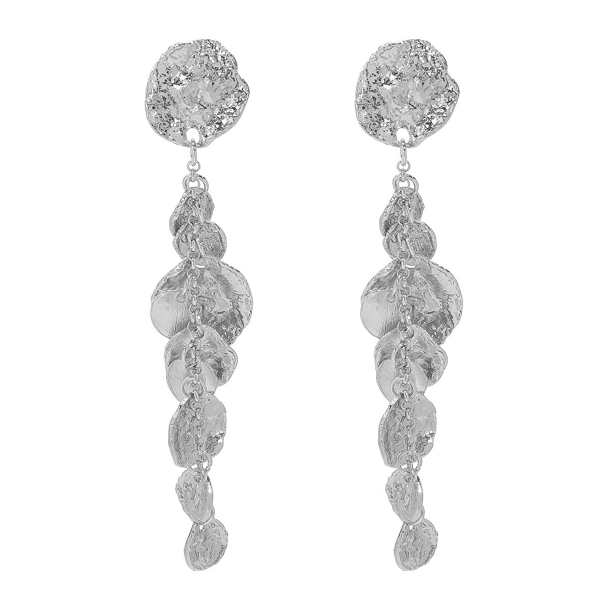 Wholesale  Retro Metal Round Pendant Earrings