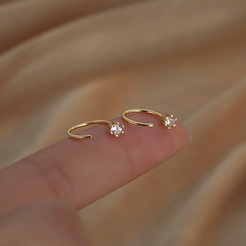 Wholesale Simple Modern Curved Hook Earrings for Sleeping