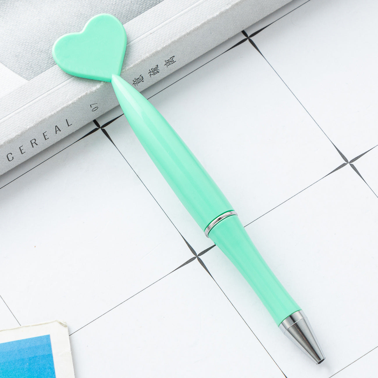Wholesale Love Plastic Ballpoint Pen Heart Shaped Twist Pen ACC-PN-HuaH045