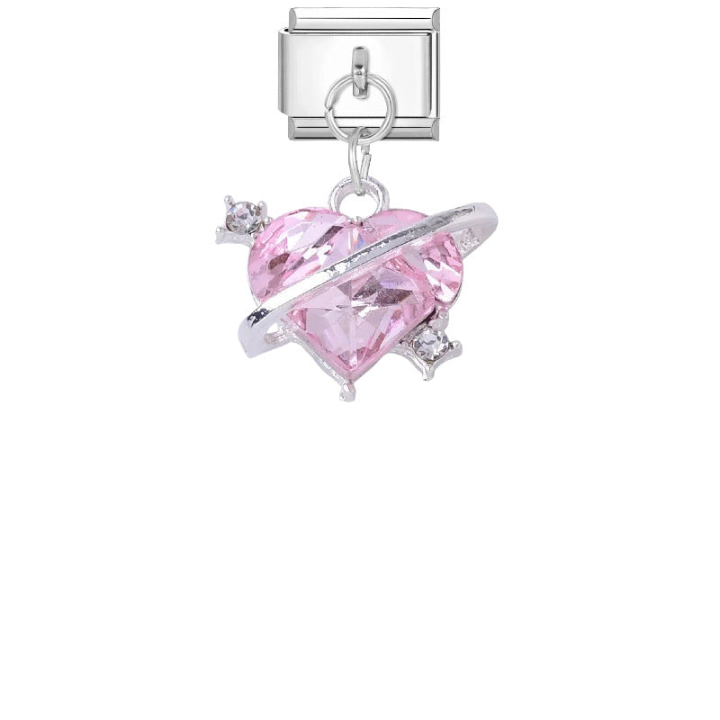 Wholesale Stylish DIY Bracelet Kit Titanium Steel Purple Pink Butterfly Star Charms Jewelry Accessory