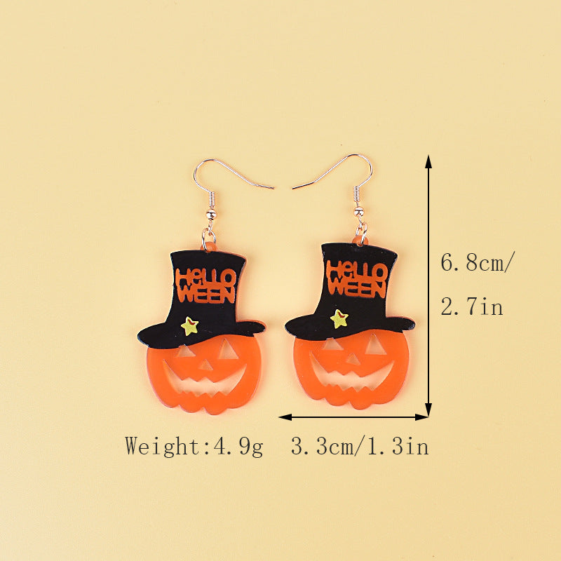 Wholesale Halloween Earrings Witch Tombstone Scream Ghost Acrylic  Earrings