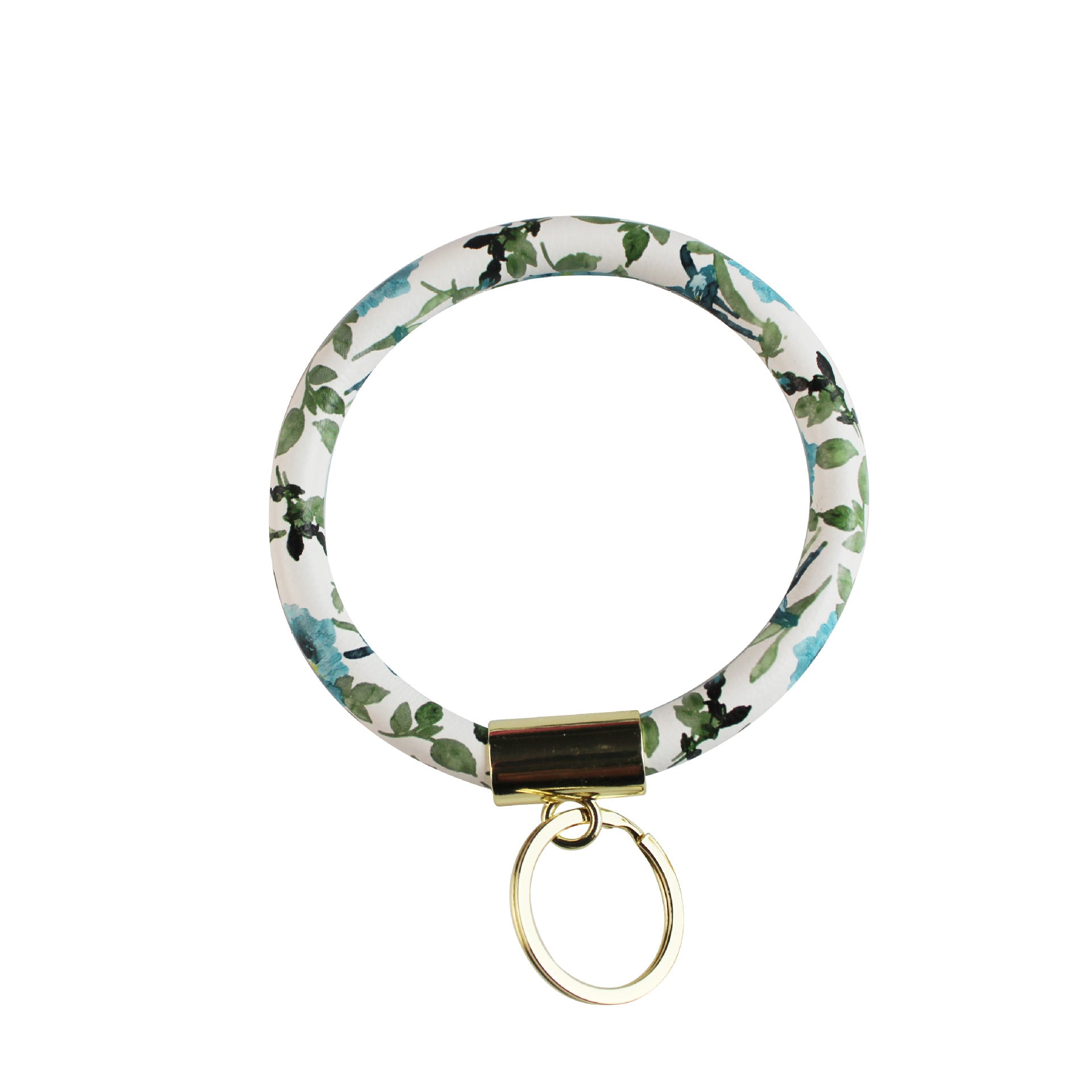 Wholesale Floral Print Leather Wristlet Keychain ACC-KC-YTian012