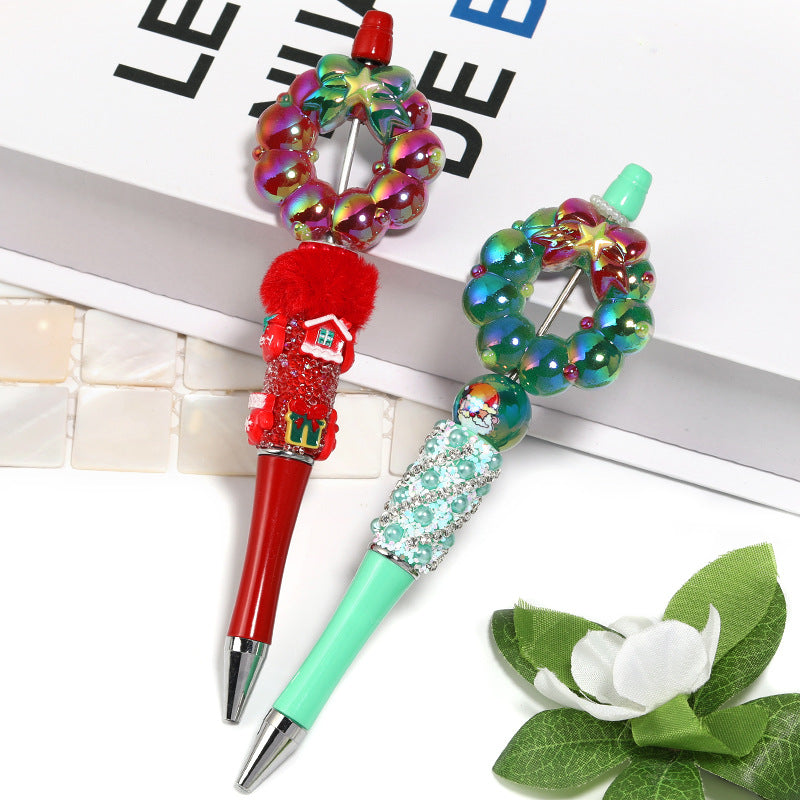 Wholesale 30pcs/pack Christmas five-pointed star bow Acrylic Beads DIY Bead Accessories