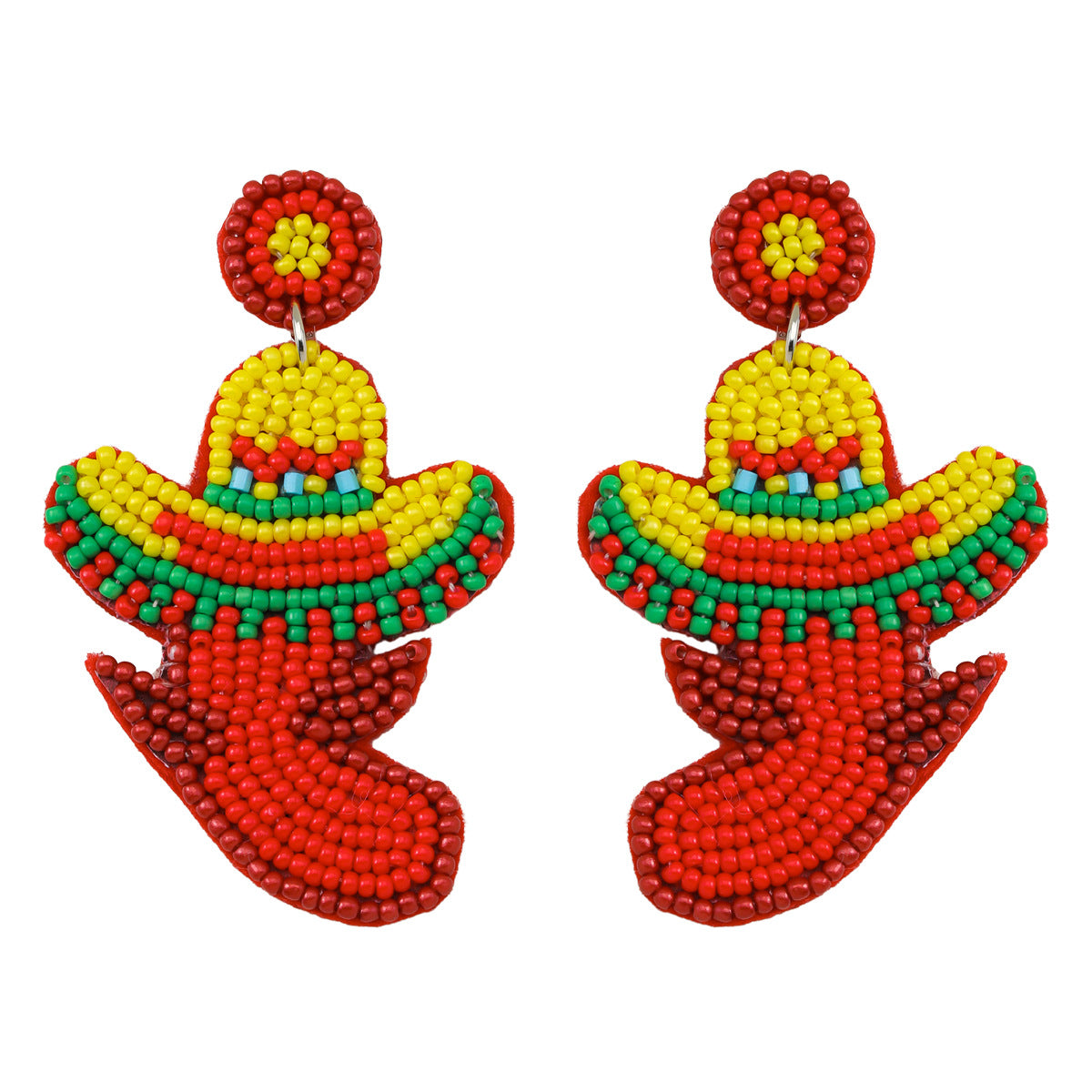 Wholesale Mexican Festival Diamond Rice Ball Earrings ACC-ES-JiaQi016