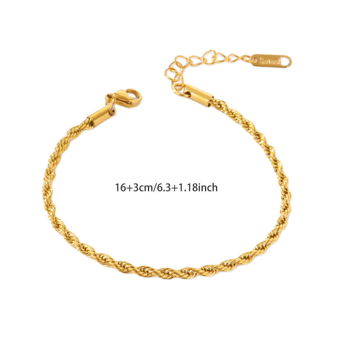 Wholesale Stainless Steel 18K Gold-Plated Bracelet