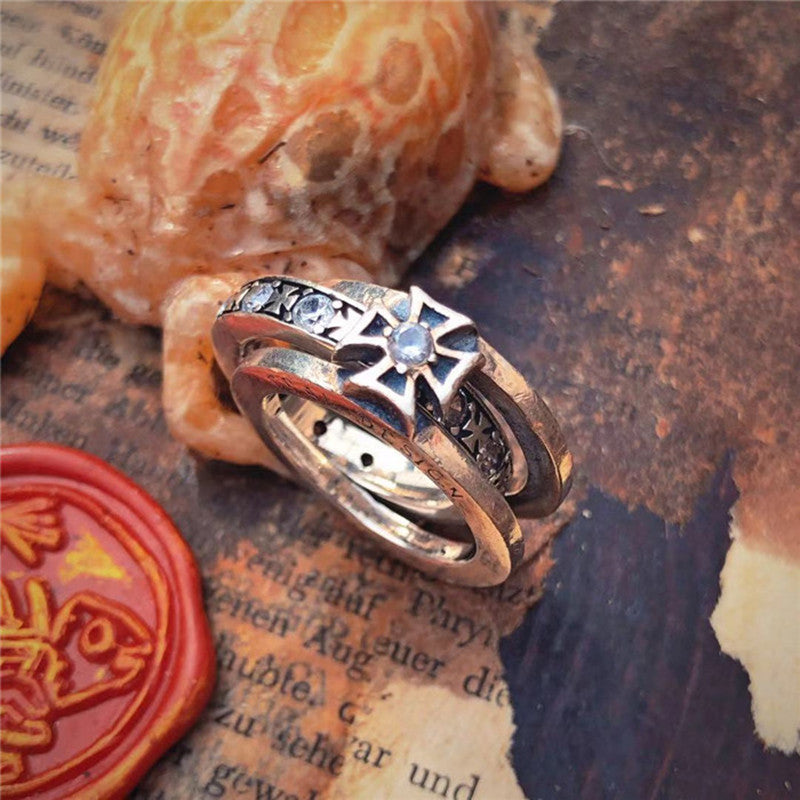Wholesale  Retro Cross Ring