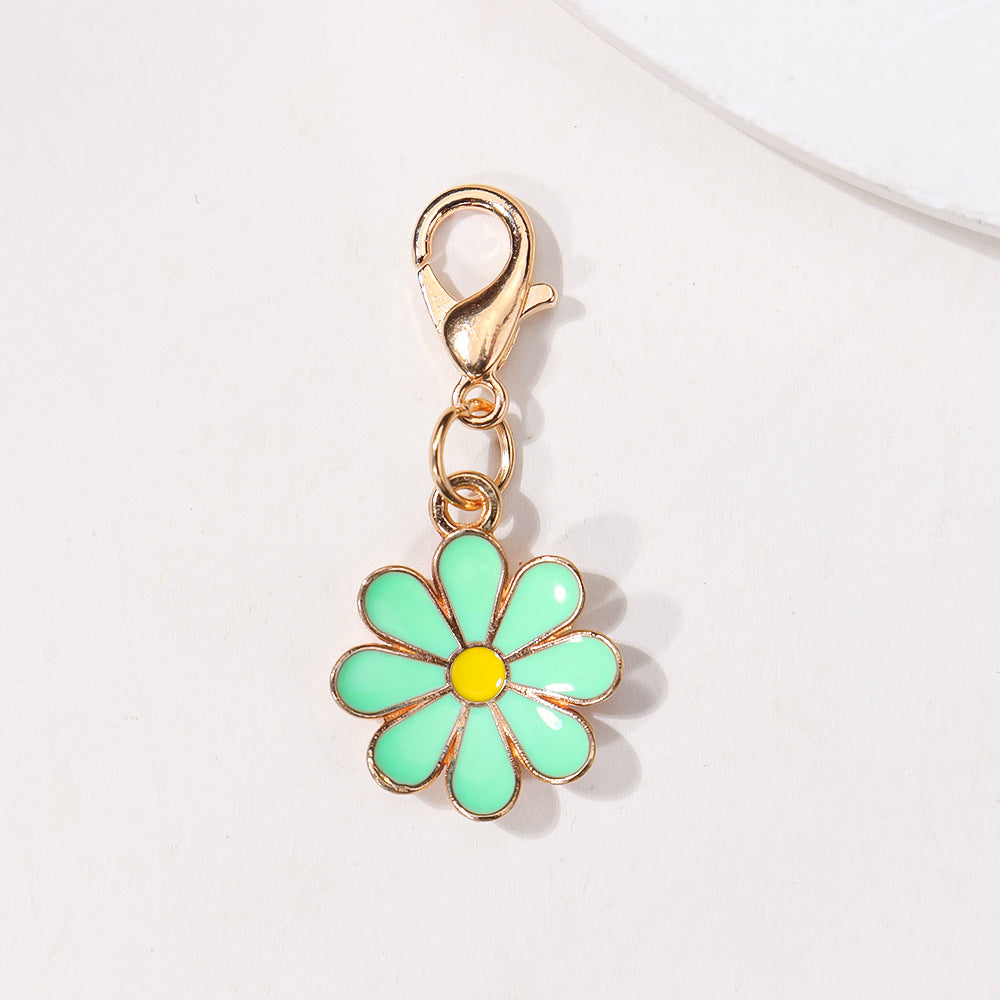Wholesale 10pcs/pack Alloy Oil Drop  Flower Pendant DIY Universal Buckle Pendant Necklace Earrings Keychain Shoe Bag Jewelry Pendant