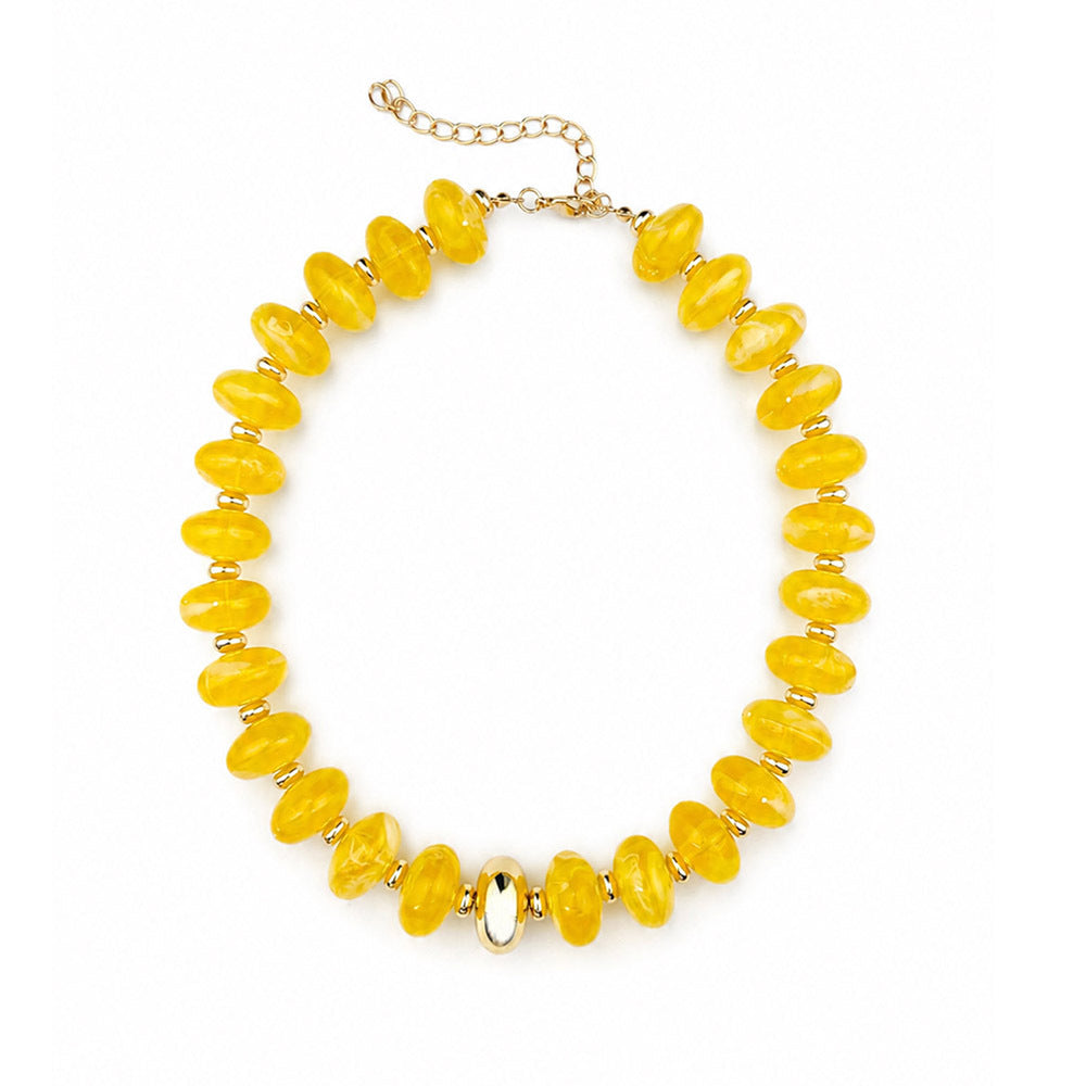 Wholesale Dopamine Color Acrylic Geometric Beaded Necklace Trendy Jewelry Gift for Women