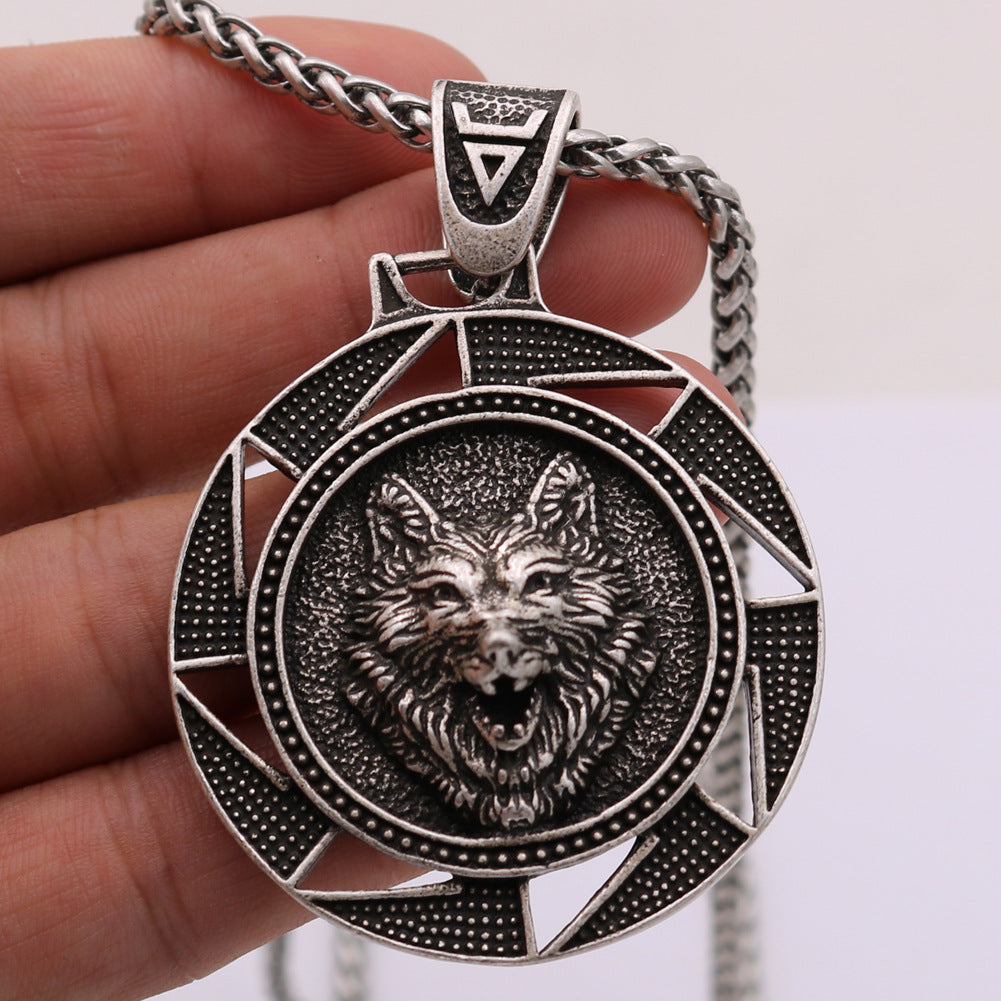 Wholesale Vintage Wolf Head Men's Necklaces ACC-NE-Hongg001