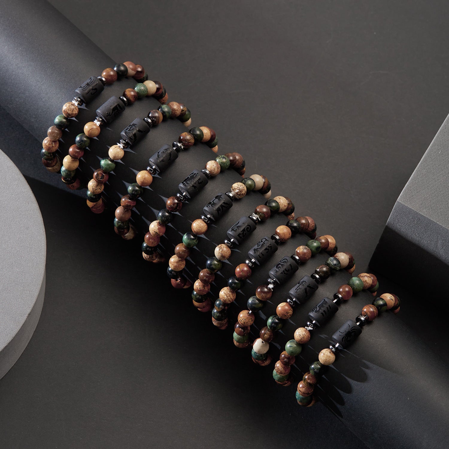 Großhandel Naturstein zwölf Konstellation Perlenarmband