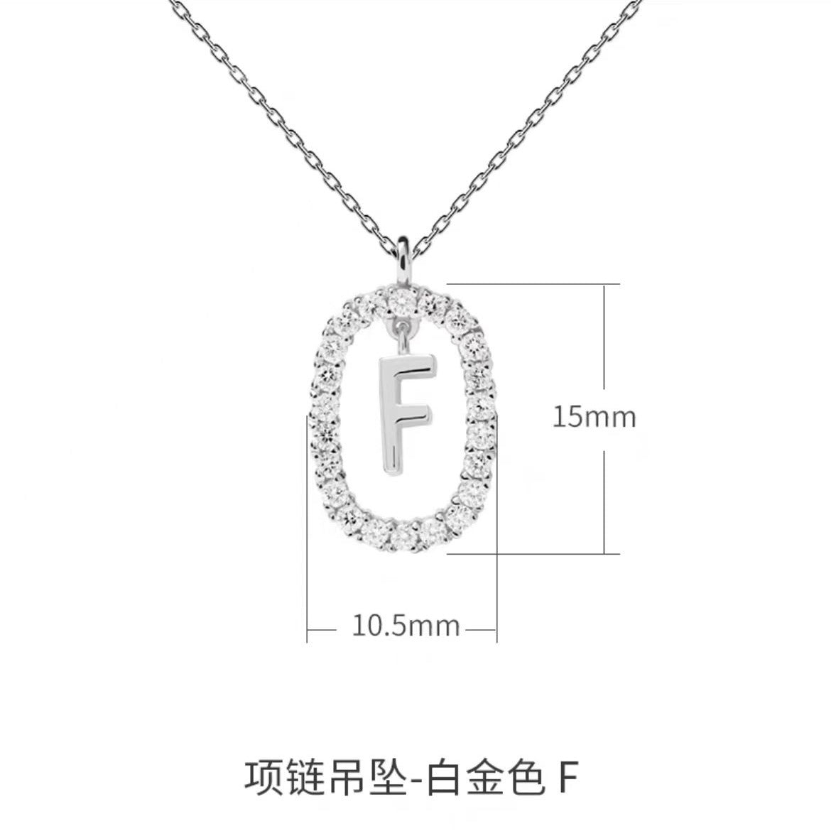 Wholesale Color Diamond Letter Necklace Inlaid with Color Zircon Clavicle Chain Choker Necklace ACC-NE-BYL002