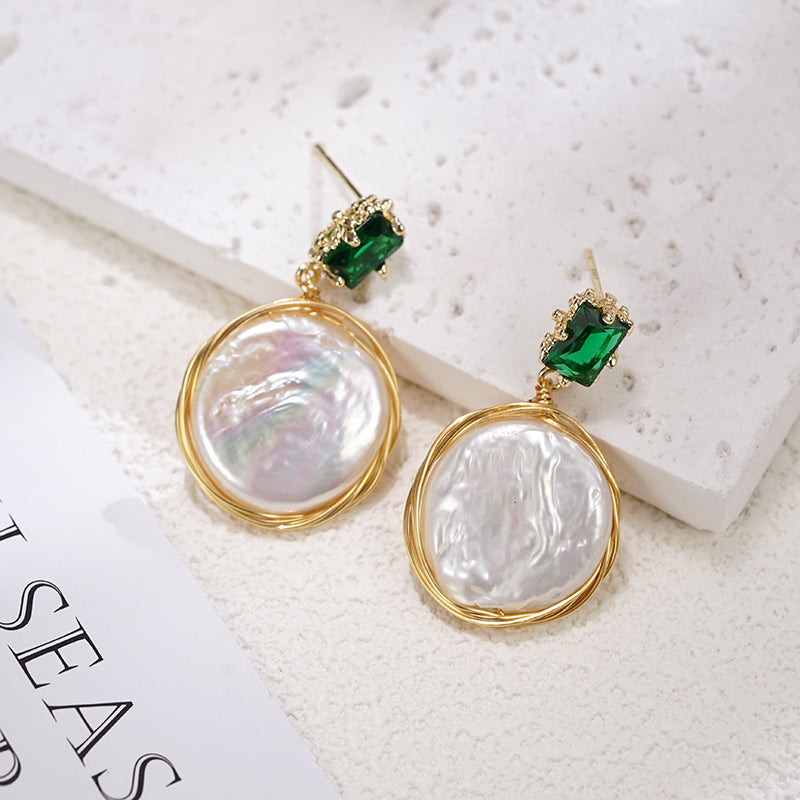 Wholesale  Baroque Pearl Earrings Irregular Earrings  Light Luxury Earrings