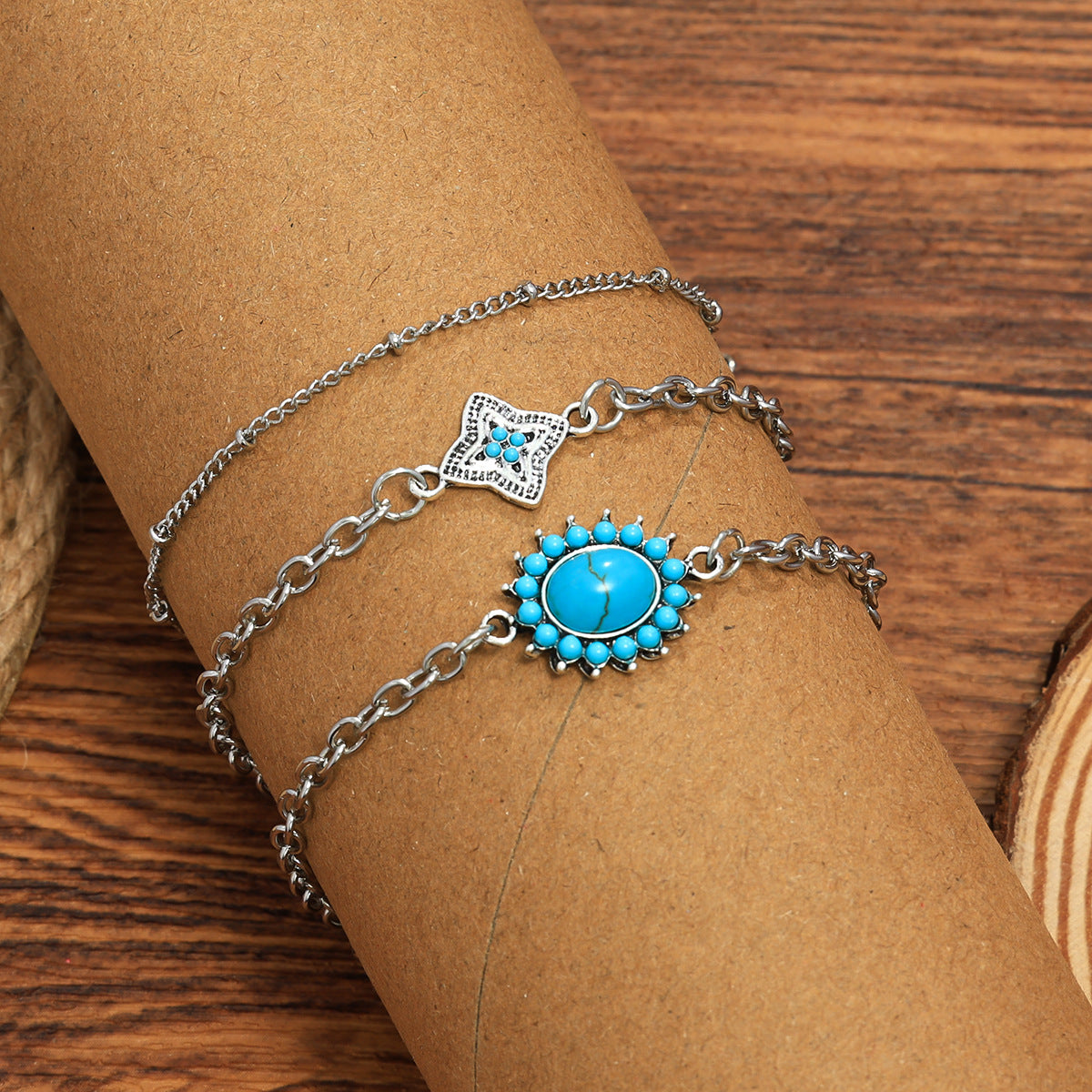 Wholesale Vintage Bohemian Turquoise Bracelet