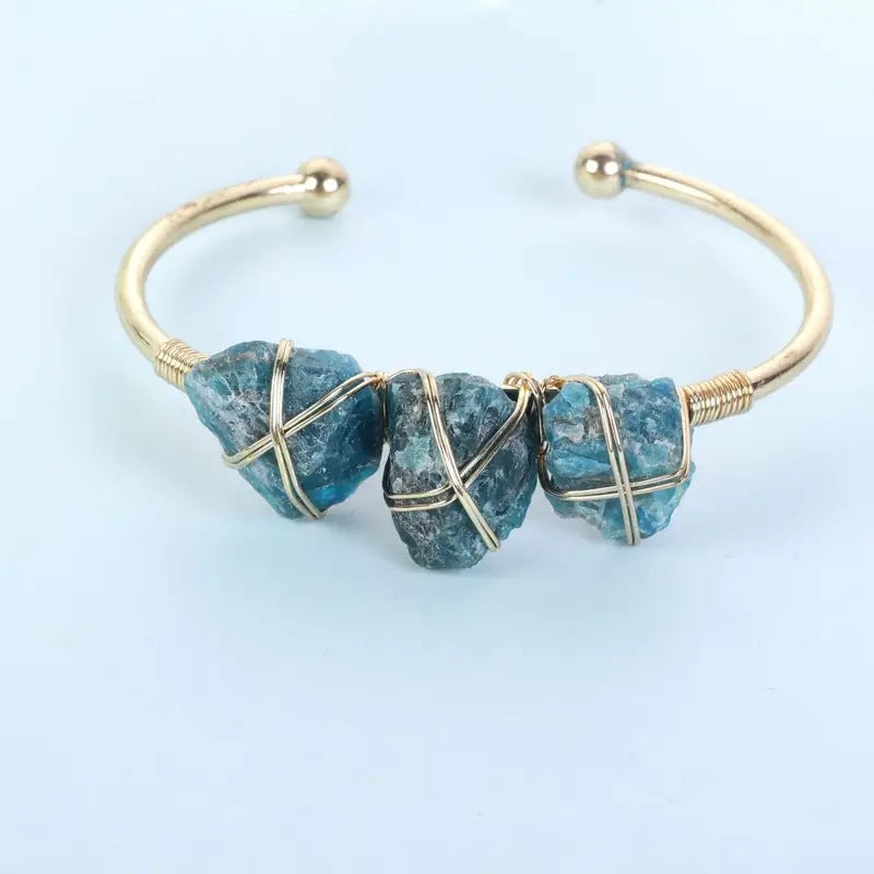 Wholesale Natural Amethyst Pink Quartz Raw Stone Bracelet Hand-woven Open Bracelet Crystal Bracelet Stainless Steel ACC-BT-Qianc001