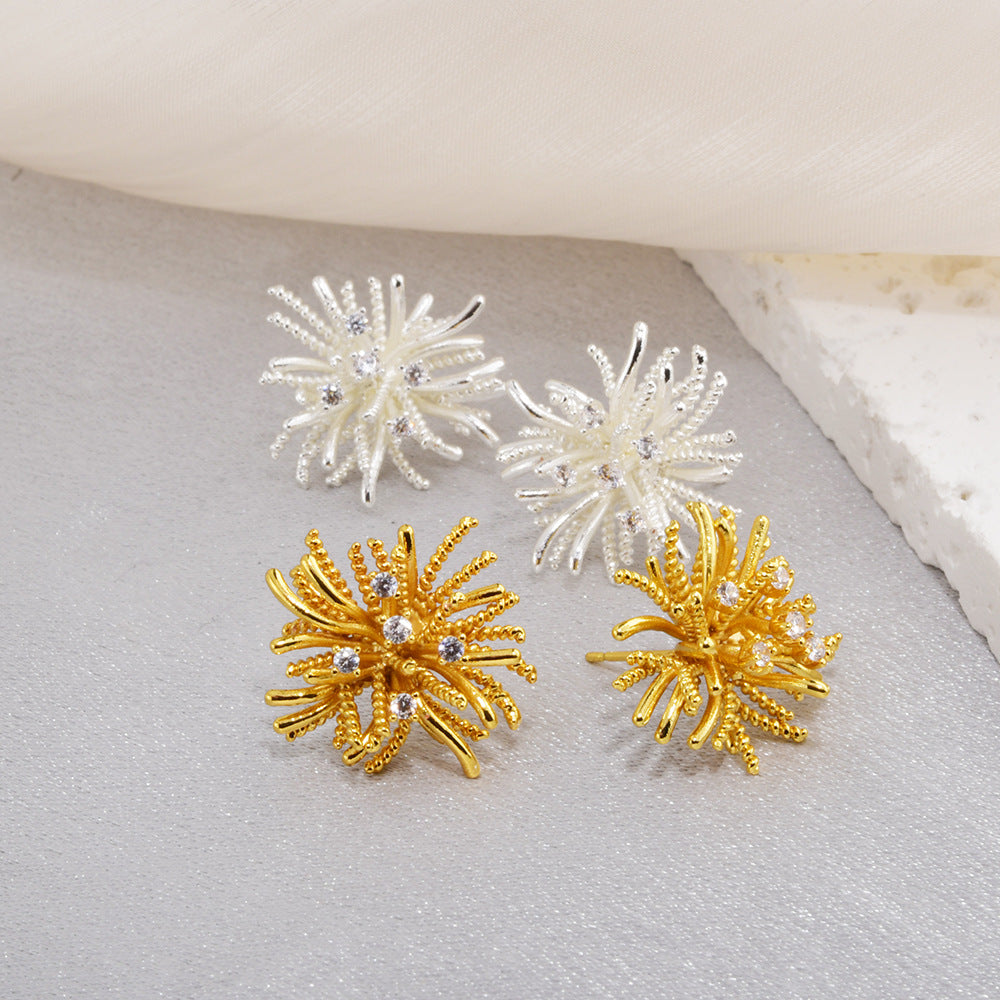 Wholesale dandelion earrings light luxury  earrings