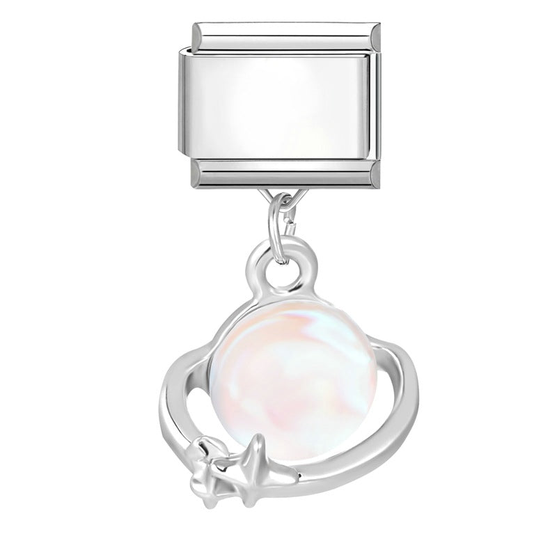 Wholesale 2PCS 9mm Italian Charm Starter Bracelets DIY Pendant Stainless Steel Composable Bracelet