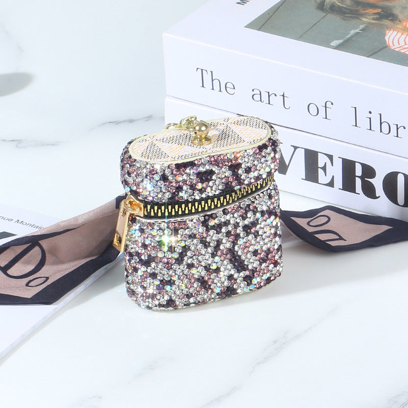 Wholesale High-end Full Diamond Storage Wireless Keychain Coin Purse Earphone Case ACC-EPC-RuiJie001