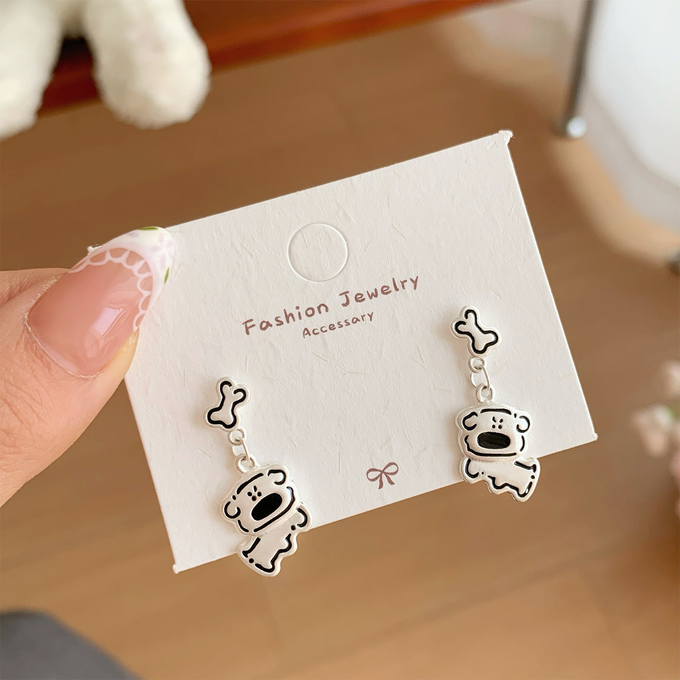 Wholesale Cartoon Cute Small Earrings Set Combination Silver Simple Compact  Earrings