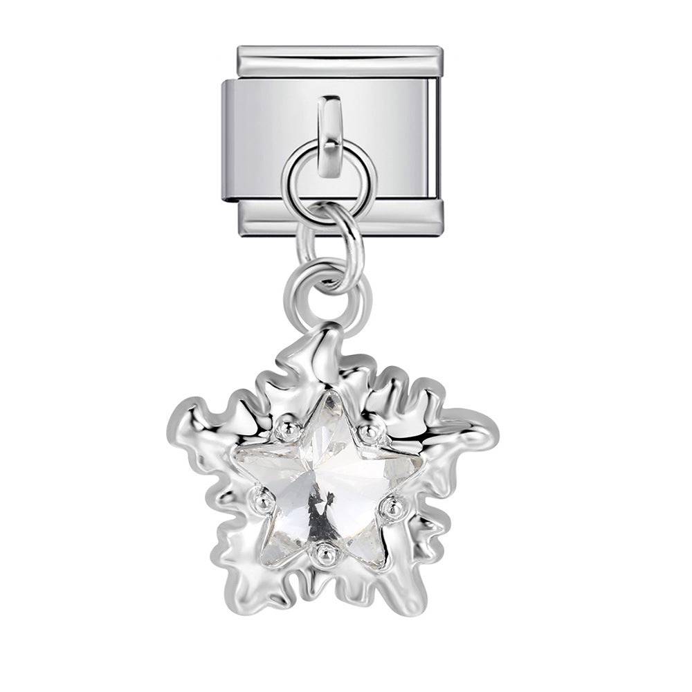 Wholesale Italian Charm Bracelet 9mm DIY Cute silver pendant  Creative Stainless Steel Composable Bracelet