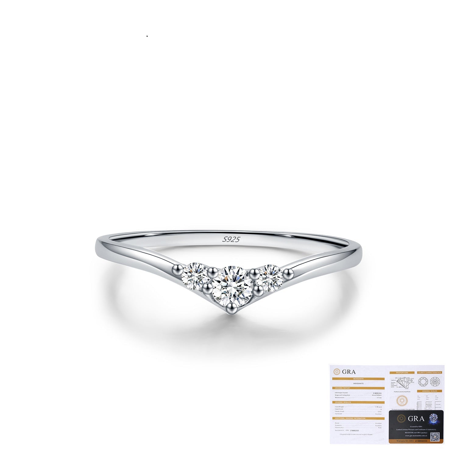 Wholesale Diamond s925 Silver Geometric  Arrow Stacked with Flash Diamond Ring