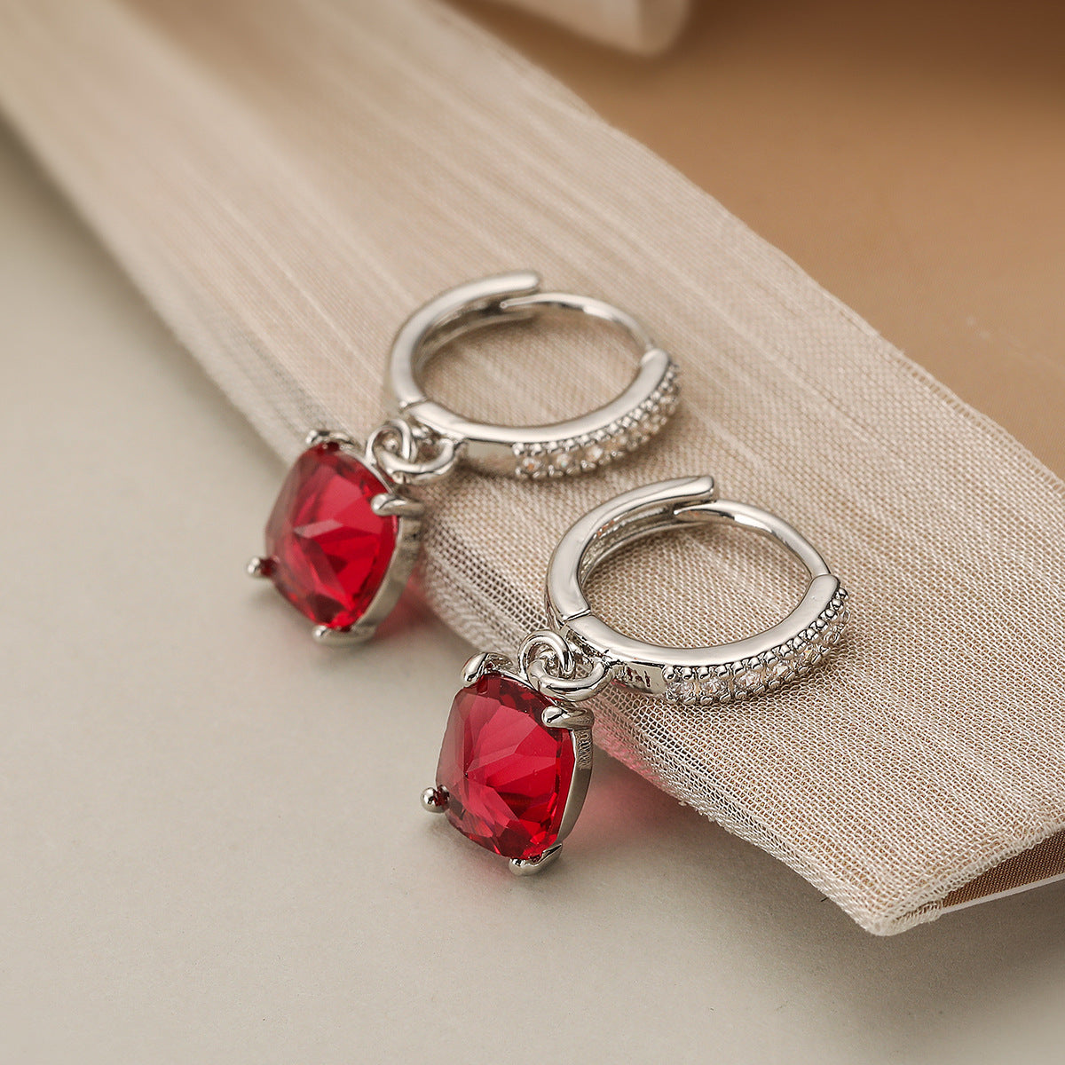 Wholesale High-grade Copper Plated Real Gold Zircon Earrings ACC-ES-AG003