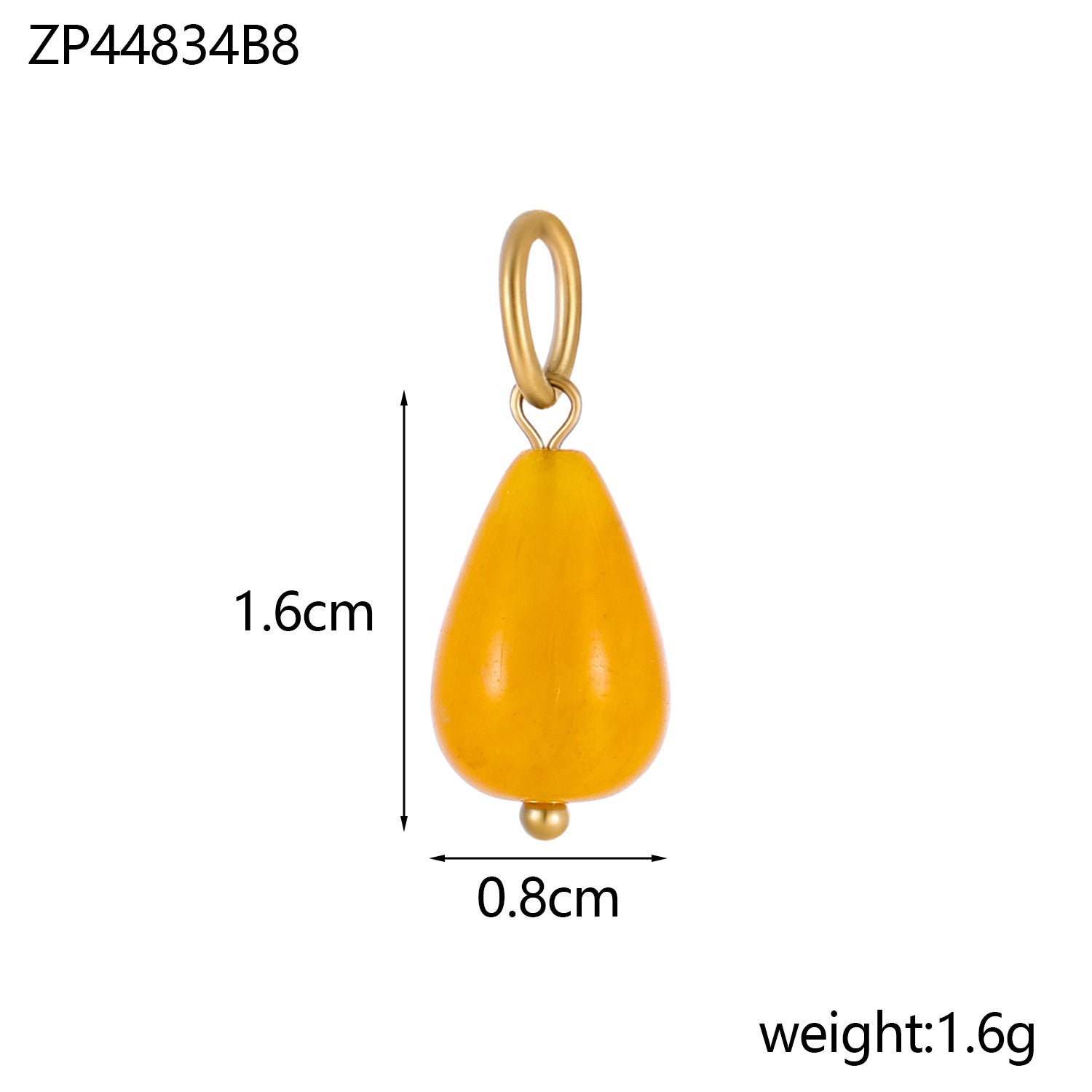 Wholesale DIY 12-color natural stone hanging ring chain pendant