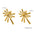 Wholesale Stainless Steel 18K Golden Sun Radial  Exaggerated Personality Necklace Earrings suit
