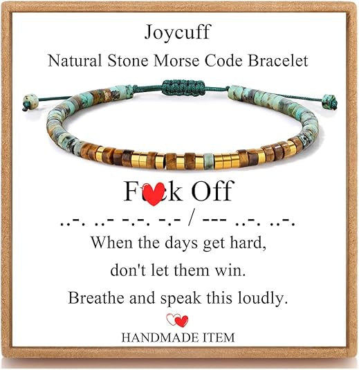 Wholesale Morse Code Tiger Eye Stone Bracelet Unisex Fashion Accessory Gift