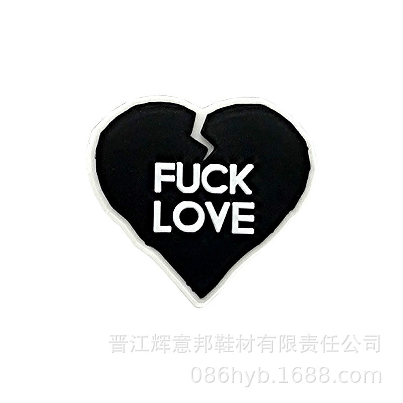 Wholesale Random 100pcs Love Garden PVC Soft Rubber Shoe Buckle Decoration ACC-SC-YiBang002