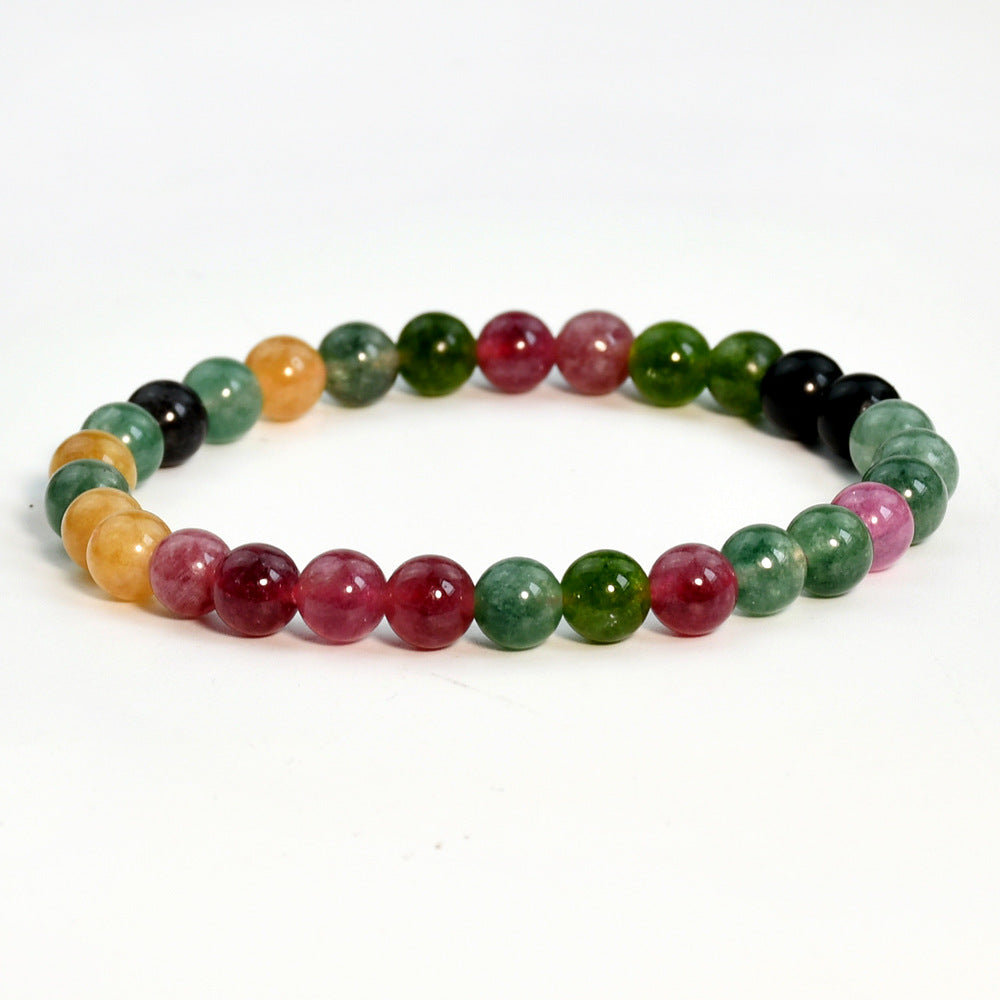 Wholesale New Chinese Style Natural Tourmaline Beaded Bracelet for Women,  Fashion Jewelry Accessory Gift