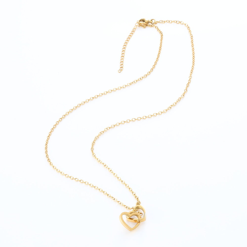 Wholesale Hollow Heart Stainless Steel Necklace ACC-NE-QinShi002