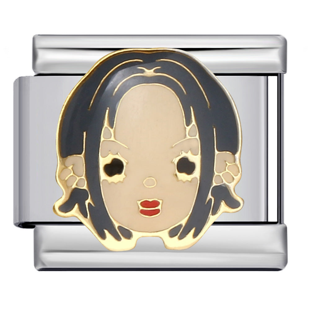 Wholesale  Italian Charm Bracelet 9mm DIY dripping Creative Stainless Steel Composable Bracelet