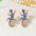 Wholesale diamond-encrusted lizard cute personality earrings