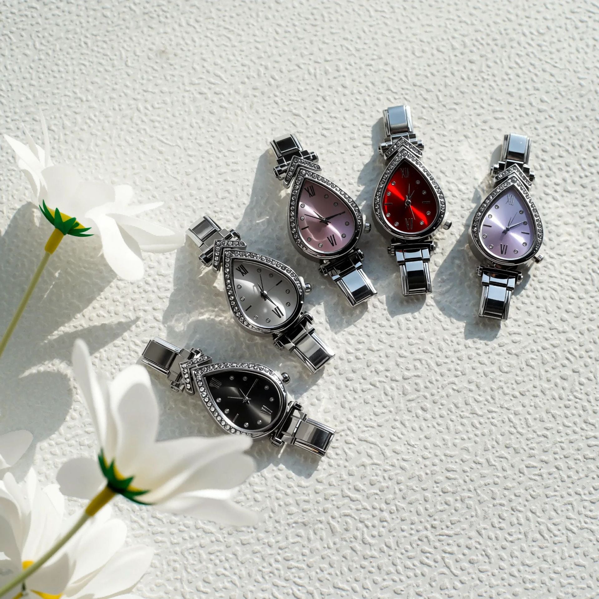 Wholesale Italian Charm Watches Multifunctional Casual DIY gold Module Splicing Diamond Pendant Stainless Steel Watch