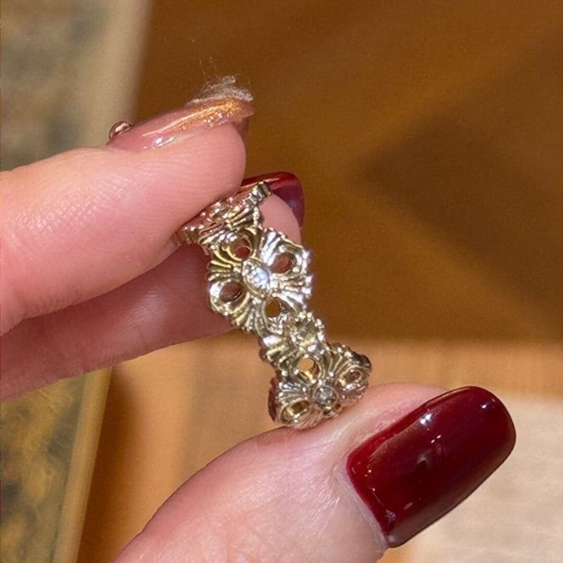Wholesale Butterfly Design Adjustable Ring with Copper Zircon,  Trendy Everyday Jewelry Accessory