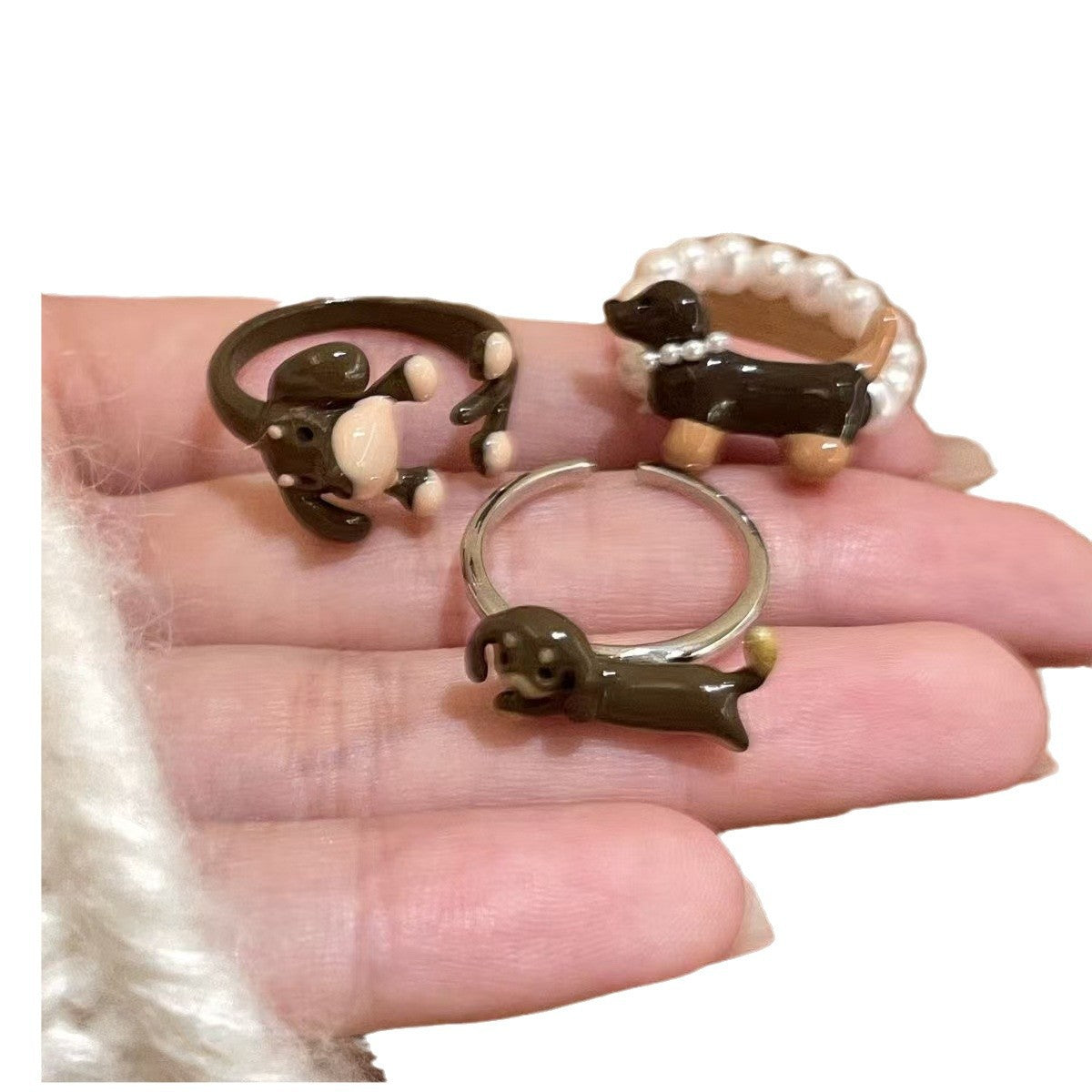 Wholesale Cartoon Cute  Dog Ring