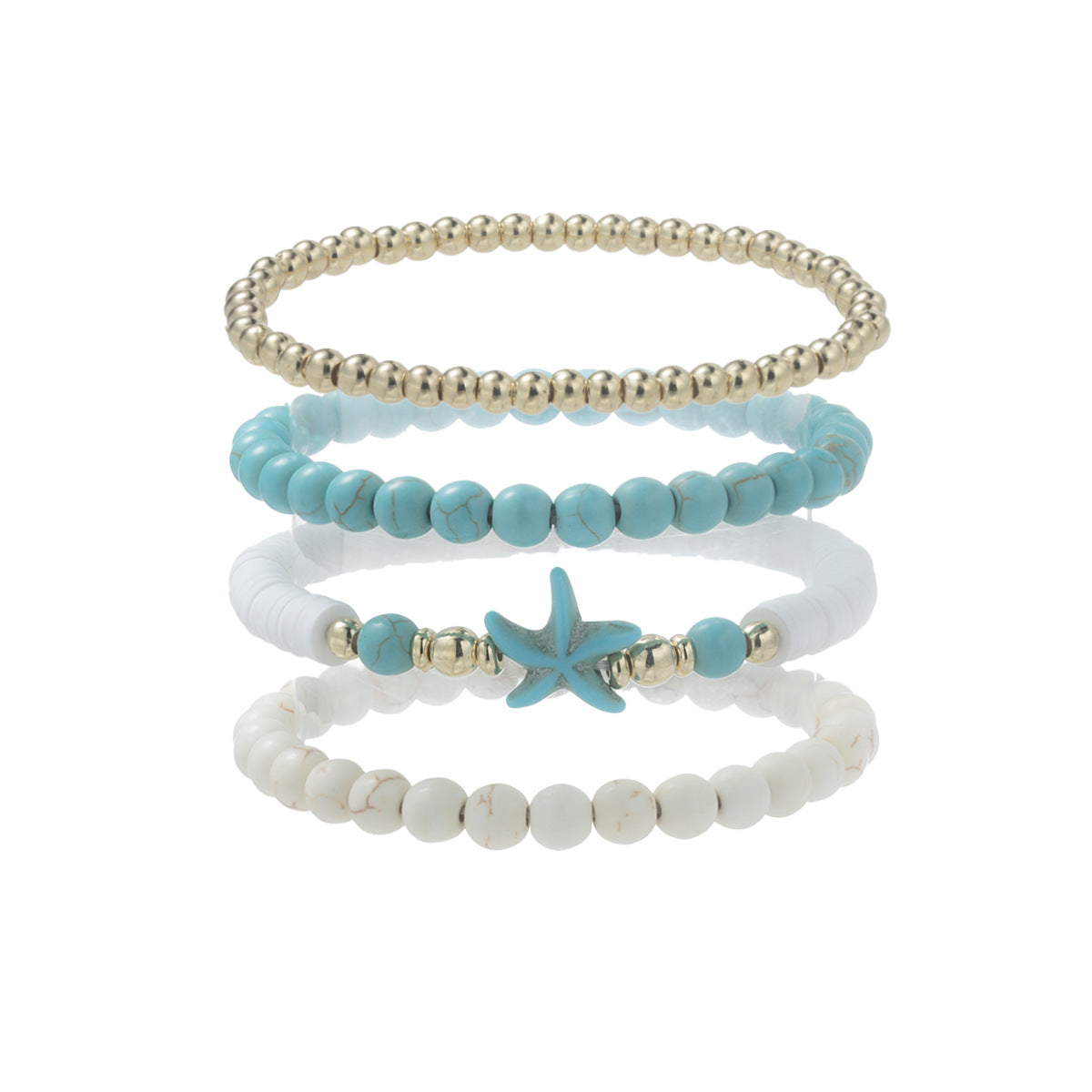 Wholesale Bohemian Holiday  Soft Pottery Beaded Turquoise  Bracelet