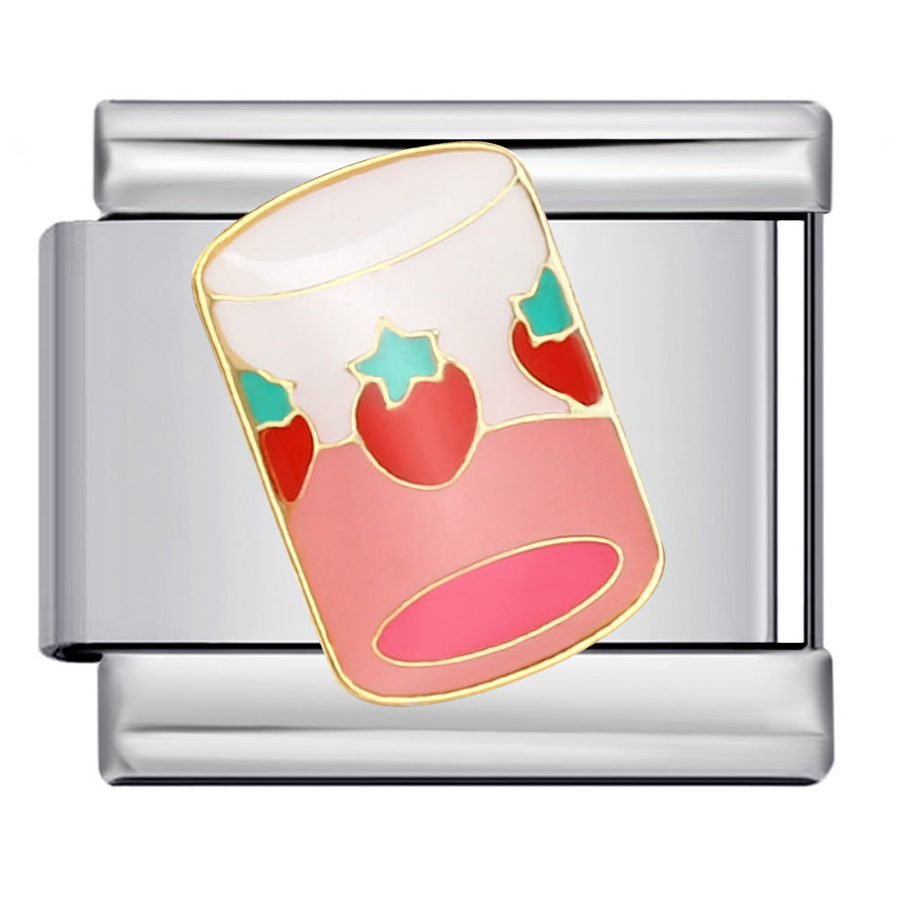 Wholesale  Italian Charm Bracelet 9mm DIY dripping Creative Stainless Steel Composable Bracelet