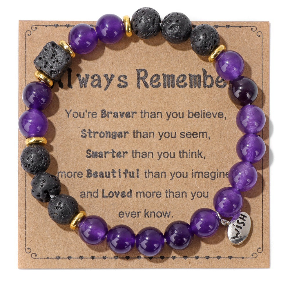 Wholesale Natural Stone Crystal Zebra 8mm Bead Bracelets ACC-BT-GEB011