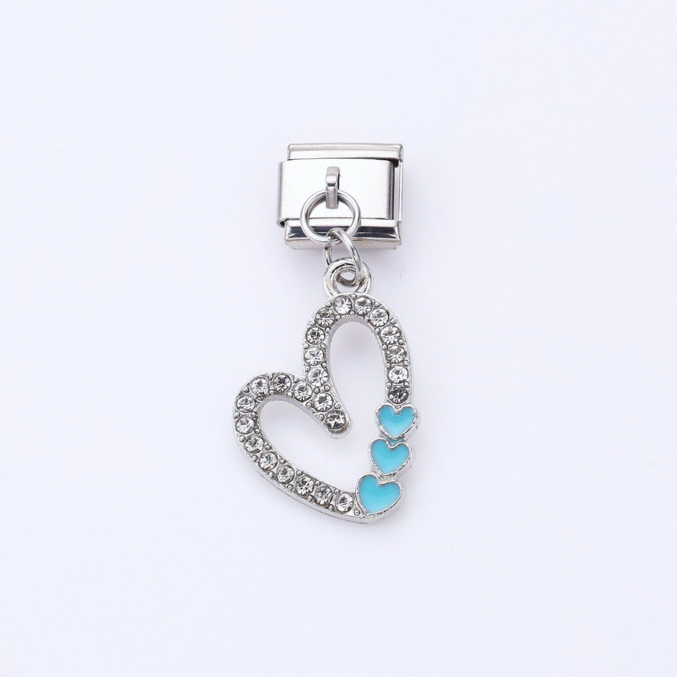 Wholesale 10pcs Italian Charm Bracelet 9mm DIY Splicing Butterfly Love Four-Leaf Clover Pendant Stainless Steel Composable Bracelet