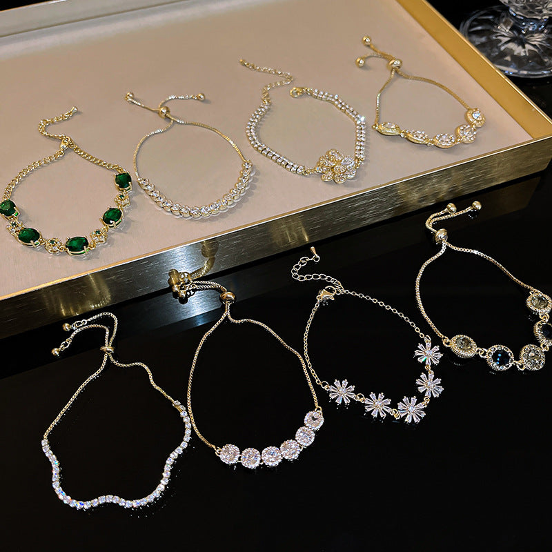 Wholesale Zircon and Diamond Pull Bracelet ACC-BT-Huih002