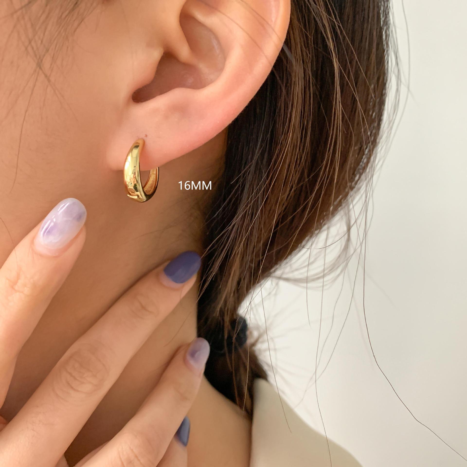 Wholesale 925 sterling silver light luxury hoop earrings