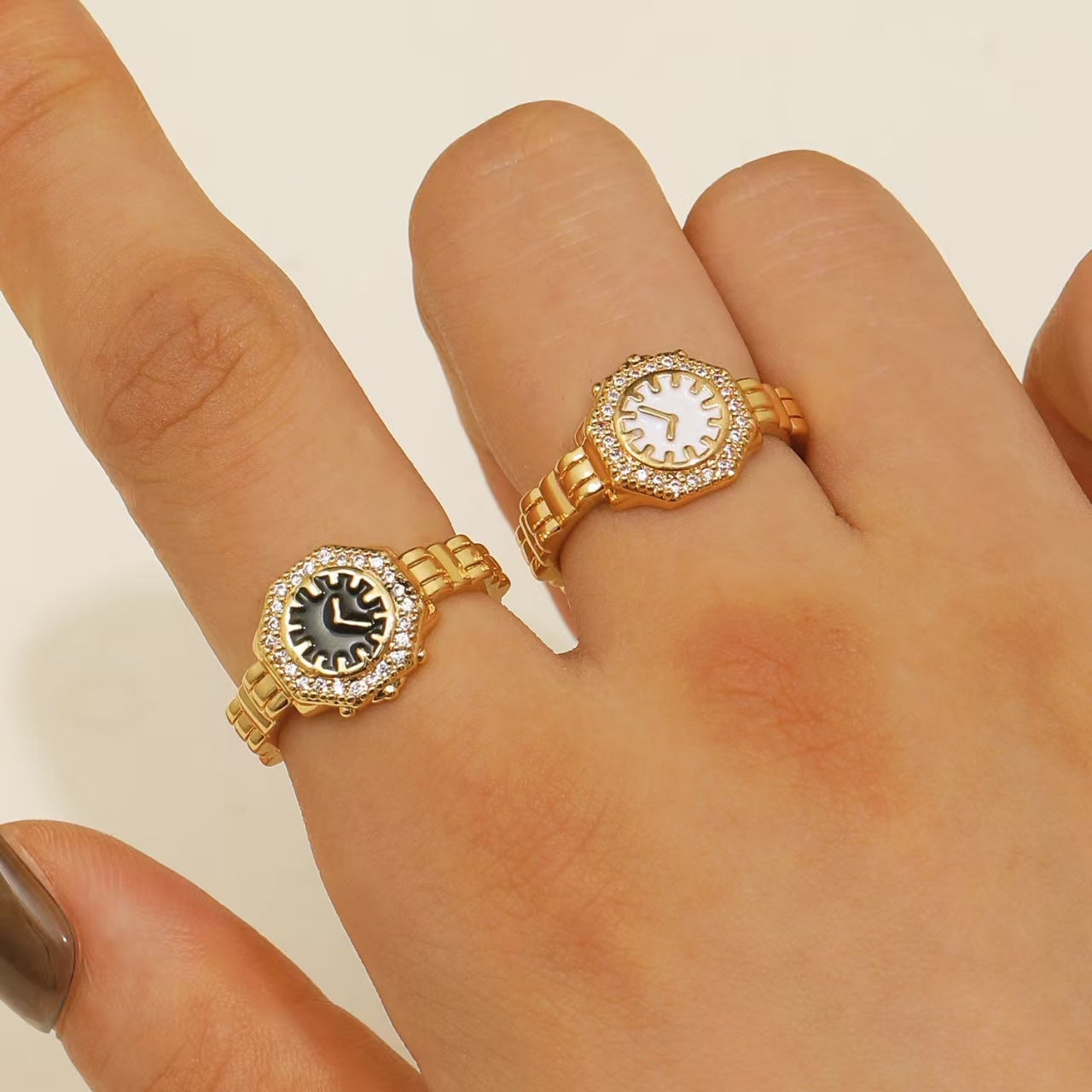 Wholesale copper gold-plated  watch hand open ring