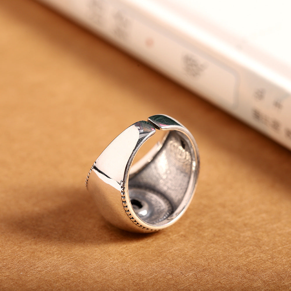 Wholesale Evil Eye Open Ring Men Vintage Style Zinc Alloy Fashion Jewelry Gift