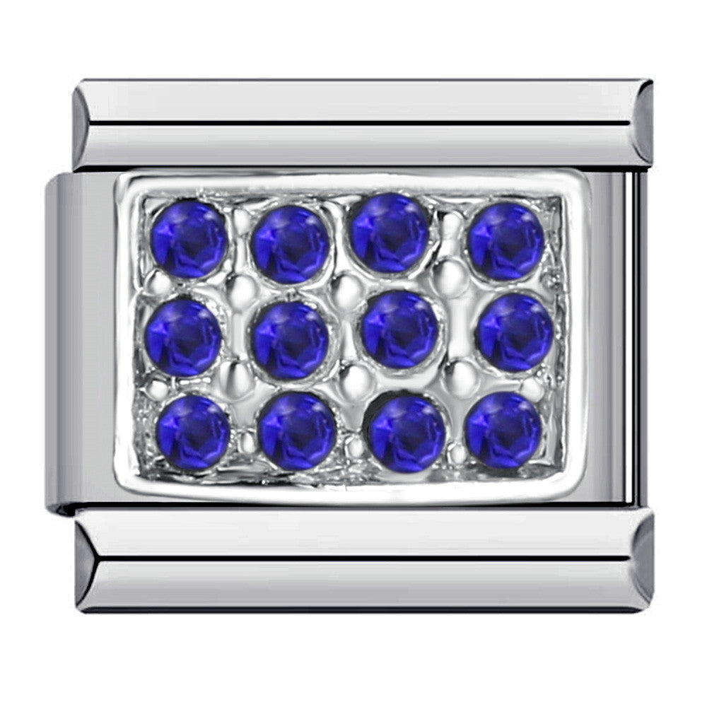 Wholesale Italian Charm Bracelet 9mm DIY Splicing Removable Diamond Square Stainless Steel Composable Bracelet