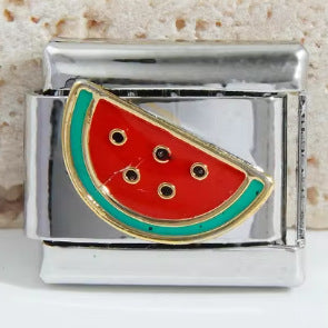 Wholesale 10pcs Italian Charm Bracelet 9mm DIY Splicing Removable Oil Drop Cartoon Stainless Steel Composable Bracelet