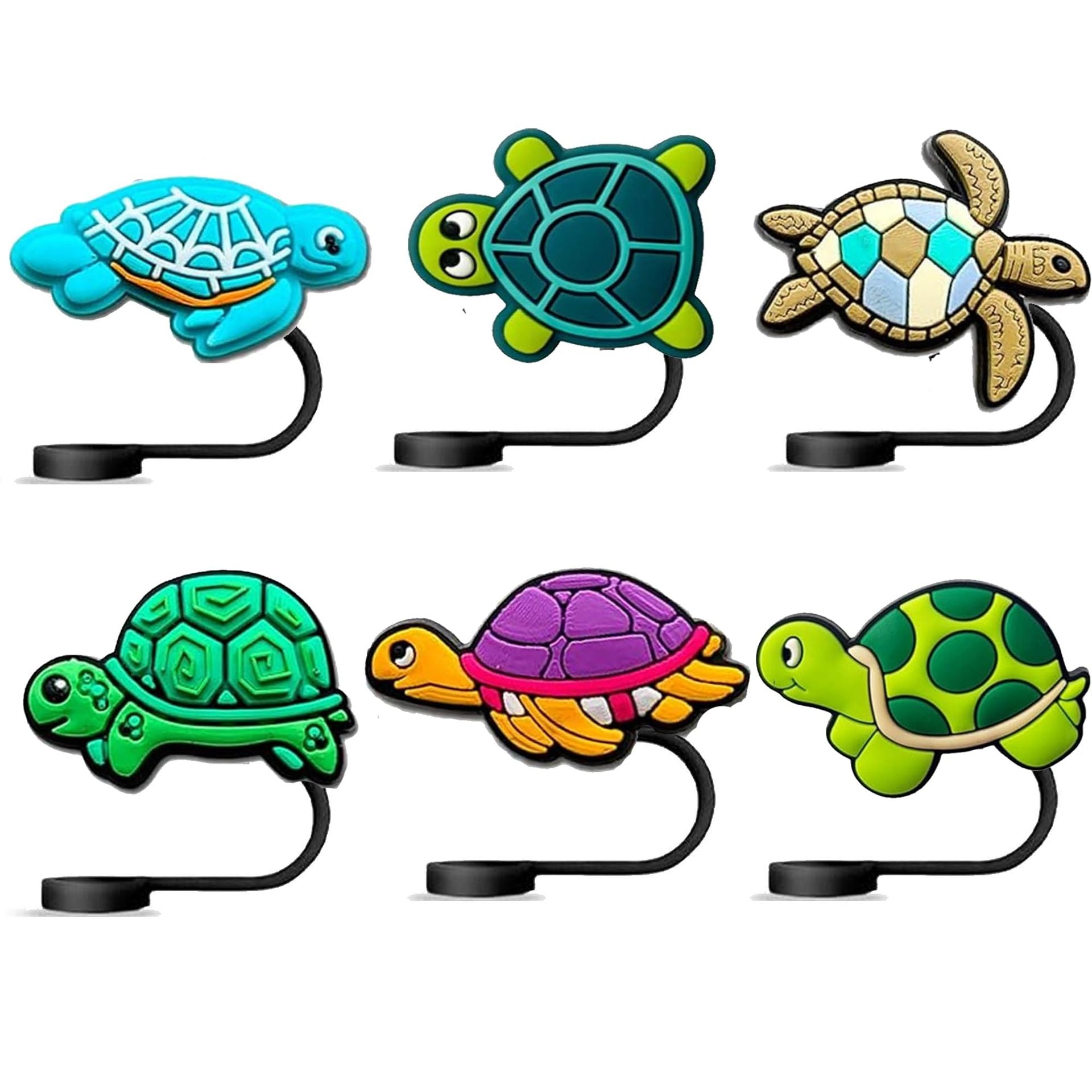 Wholesale 10mm Marine Animals PVC Soft Straw Tube Cap