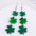 Wholesale Shamrock St. Patrick's Day Glitter Clover Earrings